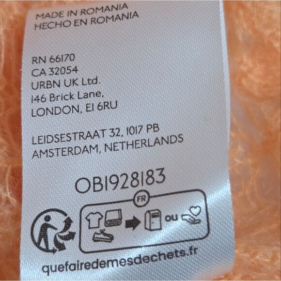 Anthropologie Tangerine Open Weave Wool Blend Sweater XL - Picture 9 of 10